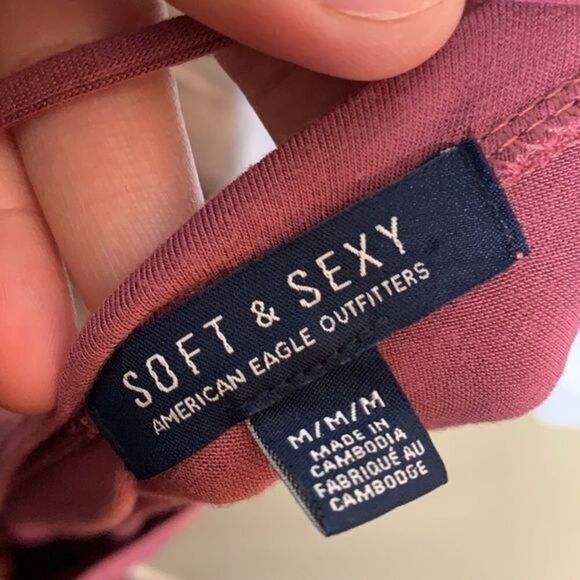 American Eagle Soft & Sexy Pink Babydoll Top - Picture 5 of 6